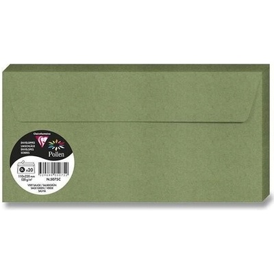 Obálka DL 120g/m2 - zemitá zelená