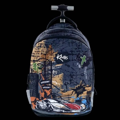 KAOS Ученическа раница 2в1 на колела kaos wroom