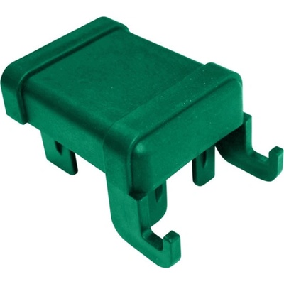 Čepička sloupku 60x40 mm s háčky na čele, zelená