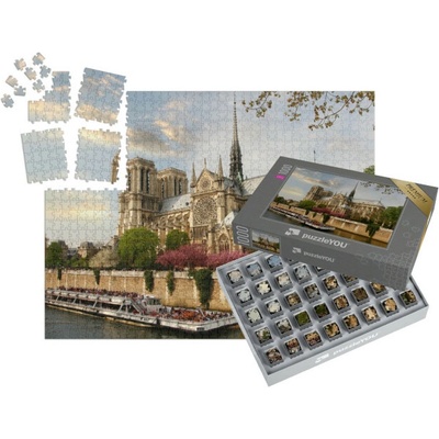 SMART SORTED® Paříž Notre Dame s lodí na Seině Francie 1000 dílků – Hledejceny.cz