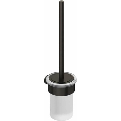 Kludi Vela R WC kefa nástenná s držiakom sklo brúsený Gunmetal 58974N2
