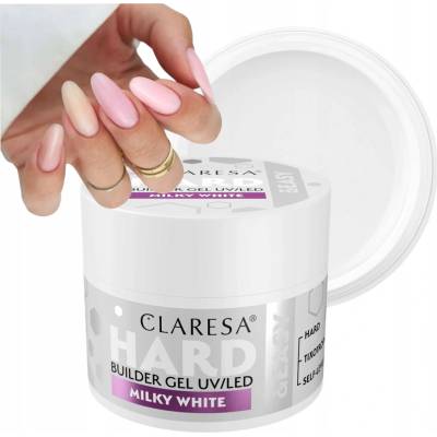 Claresa Hard Easy stavební gel mléčně bílý tvrdý milky white 45 g
