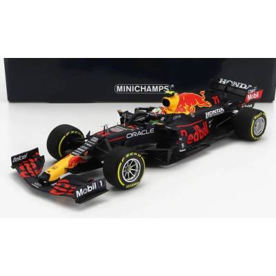 MINICHAMPS RED BULL F1 RB16B HONDA RA620H TEAM ASTON MARTIN N 11 3rd MEXICO GP 2021 SERGIO PEREZ - MATT BLUE YELLOW RED 1:18