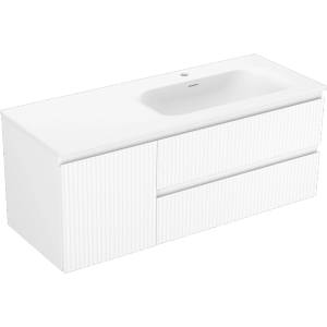 Mexen Rivel шкаф за баня 120 см с мивка Vela дясна, 2 чекмеджета, 1 врата, релефен, (91A23-12047-3-BBFFF01-W23P01)