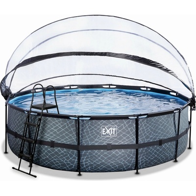 EXIT Toys Frame Pool 488 x 122 cm Stone Grey