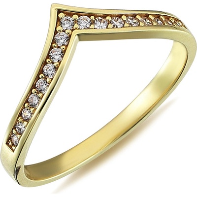 Lillian Vassago Elegantní zlatý prsten se zirkony LLV98 GR071Y