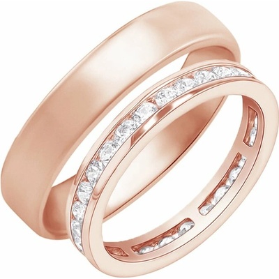 Eppi Eternity obrúčka s lab grown diamantmi a komfortný prsteň Albine RW43666