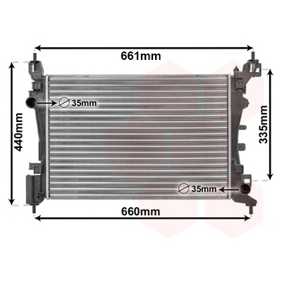 Chladič vody pro motor VAN WEZEL 17002318