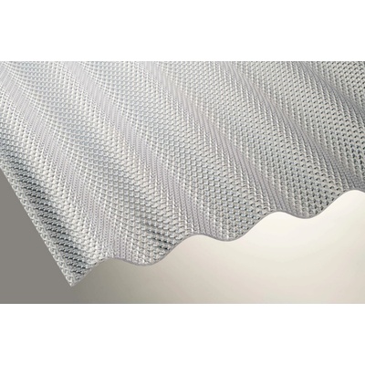 Lanit Plast Polykarbonátová vlnitá deska Marlon CSE Diamond 76/18 s šestihrannou strukturou 1,045 x 3 m čirá 1 ks