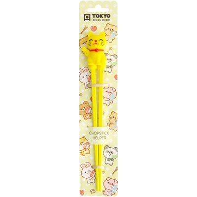 Tokyo Design Studio Dětské hůlky Lucky Cat Yellow 22 cm