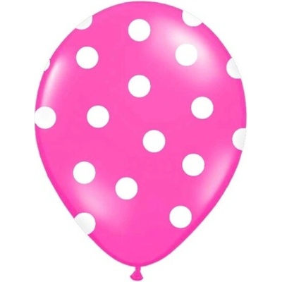 moja párty Latexový balónik magenta s bodkami