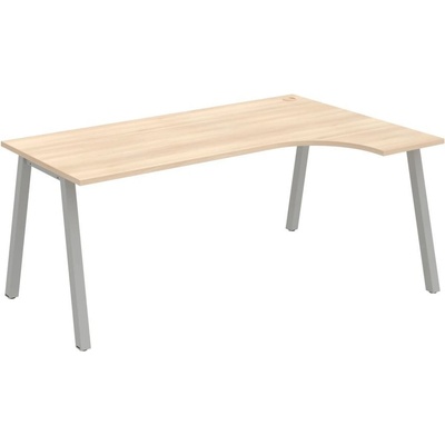OFFICE PRO s.r.o. HOBIS kancelársky stôl tvarový, ergo ľavý - UE A 1800 L, agát