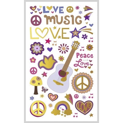 AGDesign Samolepka mini love music 8x14 cm