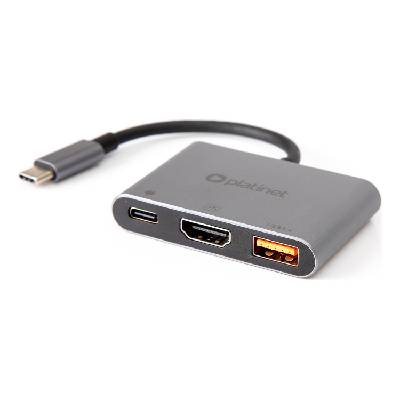 USB hub 3в1 100W HDMI 4K (PL0557)