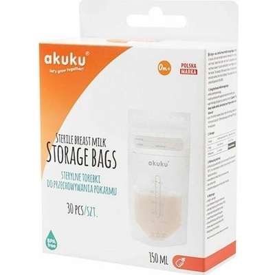 Sterilní sáčky pro skladování mléka a pokrmů Akuku 150ml 30ks Barva: Transparentní – Zboží Dáma