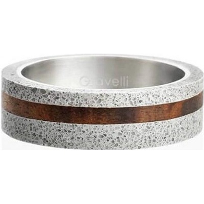 Gravelli Betónový prsteň šedý Simple Wood GJRUWOG001