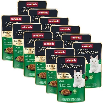 Animonda Vom Feinsten Cat Adult králik a kuracie filety 12 x 85 g