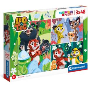Clementoni - Puzzle 3x48 Leo and Tig - 40 - 99 piese