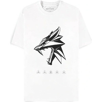 The Witcher Game The Witcher Wolf Head Short Sleeved Men's T-shirt Black