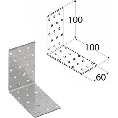 EKOfence Úhelník montážní 100x100x60mm