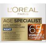 L'Oréal Age Specialist Anti-Wrinkle 65+ Нощен крем 50 ml