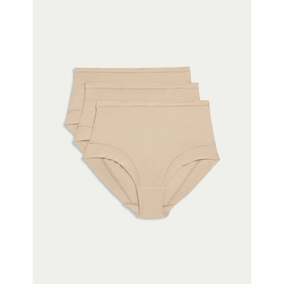 Marks & Spencer Бикини с висока талия с технология Flexifit, 3 бр. Marks & Spencer бежово Marks & Spencer | Bezhov | ЖЕНИ | S