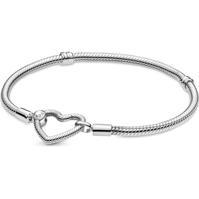 PANDORA hadovitý řetízkový náramek Pandora Moments Spona se srdcem 18 599539C00-18