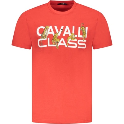 Cavalli class Тениска с къс ръкав за мъже cavalli class, Размер xl, Цвят Червено (txt60mjd060_ro02000)