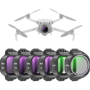 NEEWER CPL ND Filter Set compatible with DJI Mini 5 Pro Drone Camera, 6-pack, snap-on, circular polarizer, neutral density filter, lens filter, photo accessories - FL-C70 (FL-C70)