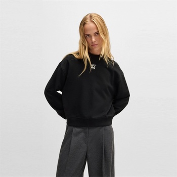 HUGO BOSS Блуза Hugo Women's Mock-neck Sweatshirt - Black