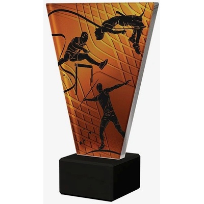 Designová skleněná trofej Atletika Výška: 22,5 cm Průměr: 1 cm