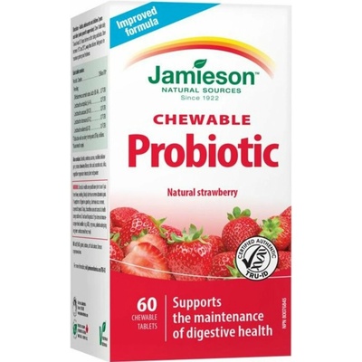 Jamieson probiotic tabliety na cmúľanie s jahodovou príchuťou 60 ks