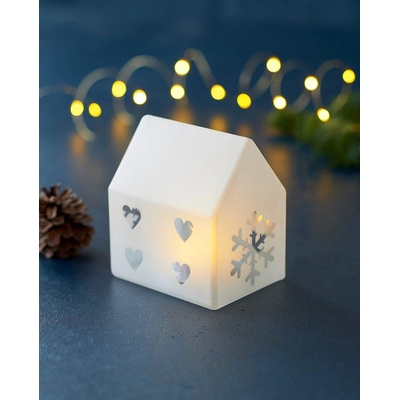 Sirius Svítící domeček Santa House Frosted 11,5 cm