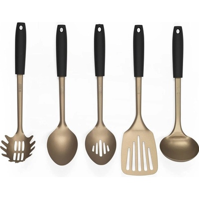 Russell Hobbs Комплект прибори за готвене Russell Hobbs Opulence RH02170BEU, 5 части, Soft touch дръжка, Неръждаема стомана, Златист/черен (999RH02170)