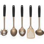 Russell Hobbs Комплект прибори за готвене Russell Hobbs Opulence RH02170BEU, 5 части, Soft touch дръжка, Неръждаема стомана, Златист/черен (999RH02170)