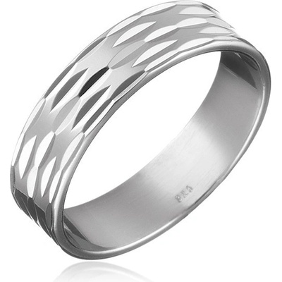 Šperky eshop prsten ze stříbra 925 tři řady zrníček po obvodu H10.15