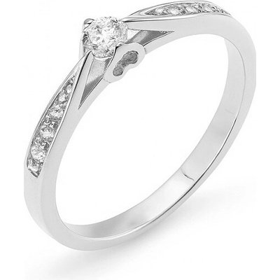 Zásnubní prsten z bílého zlata KO 226812028B53