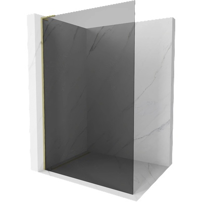 Mexen Kioto L Душ стена Walk-in 120 x 200 cm, графит, злато - 800-120-103-50-40 (800-120-103-50-40)