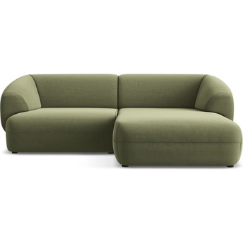 makamii Зелен кадифен ъглов диван (десен ъгъл) Moana - Makamii (MOANA_RC_S_1_P1_C11)