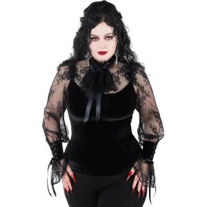 KILLSTAR Дамска риза с дълъг ръкав (топ) KILLSTAR - Amber Lace - KSRA002989
