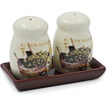 СОЛНИЦА 2 БР. С ПОСТАВКА 12/6.5/8.5СМ. ДЕКОР (s5007-4)