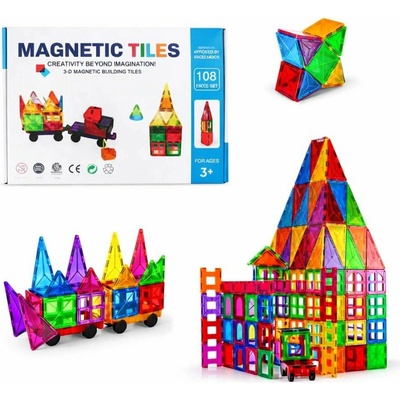 Magna-Tiles Magnetická stavebnica sada 108ks