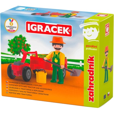 Efko Igráček Záhradník figúrka s traktorom a príslušenstvom