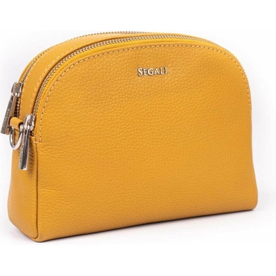 Segali dámska kožená crossbody kabelka 12 Mostaza