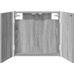 vidaXL Кабинет за дартборд Сив Сонома 56 x 12 x 53, 5 см (8006665)