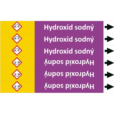 Nadrzenapalivo.cz Značení potrubí ISO 20560, hydroxid sodný PZA 007302