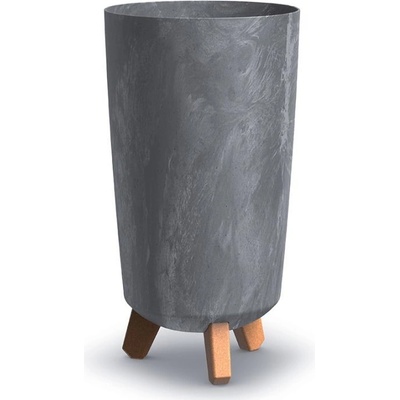 Prosperplast Vysoký květináč GRACIE TUBA SLIM betonové marengo, 23,9 cm