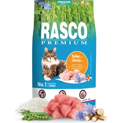 Rasco Premium Cat Indoor morka a čakanka 2 kg