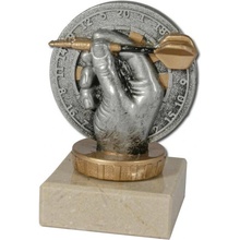 Darteg trofej figúrka šípky 10 cm antik
