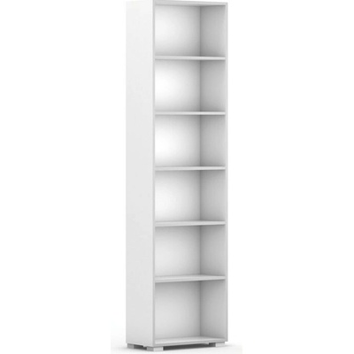B2B Partner Knihovna SILVER LINE, 1 sloupec, 2230 x 600 x 400 mm, bílá